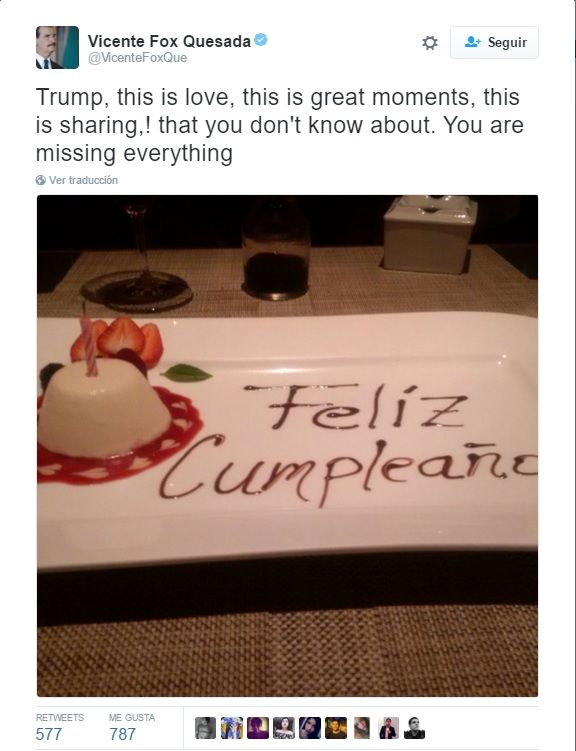 Vicente Fox enciende las redes sociales - Fox-Trump-4