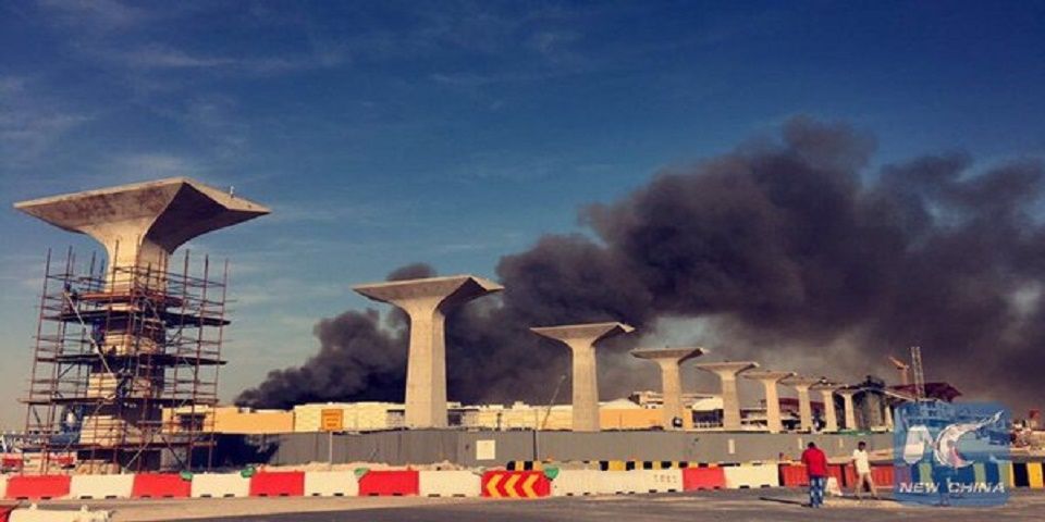 Se incendia centro comercial en Qatar