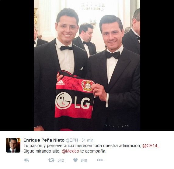 "Chicharito" asistió a cena presidencial en Alemania - Screenshot_12-2
