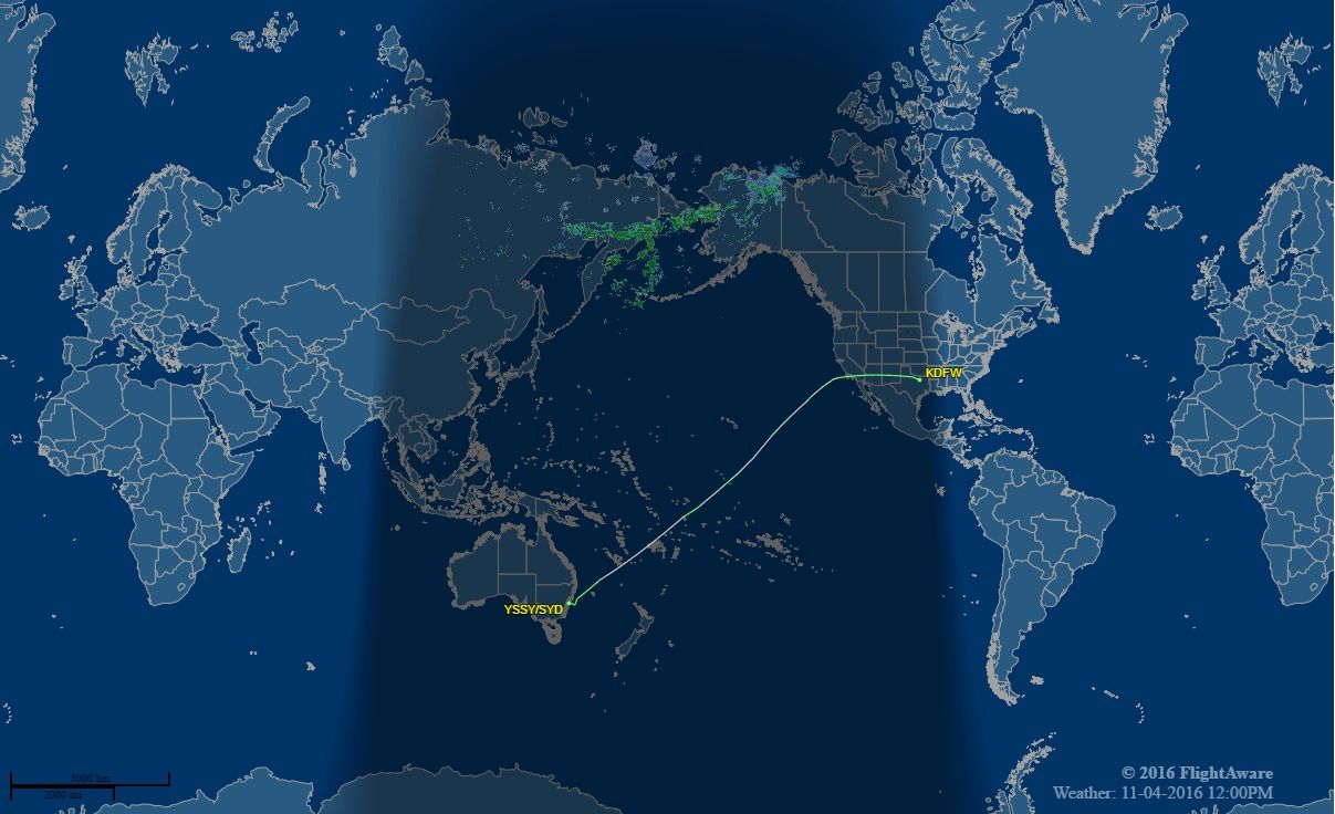 Los vuelos más largos del mundo - Sídney-Dallas