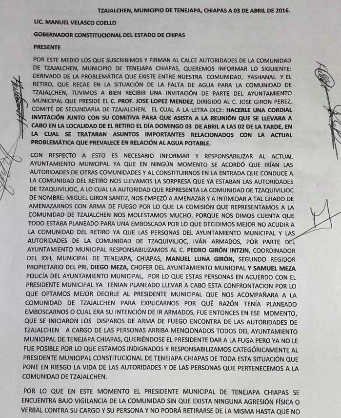 Retienen a alcalde chiapaneco. Buscan vestirlo de mujer - Tenejapa-4