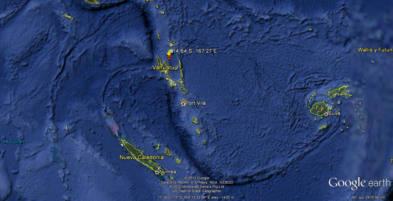 Alerta de tsunami en Vanuatu tras terremoto Alerta de tsunami en Vanuatu tras terremoto
