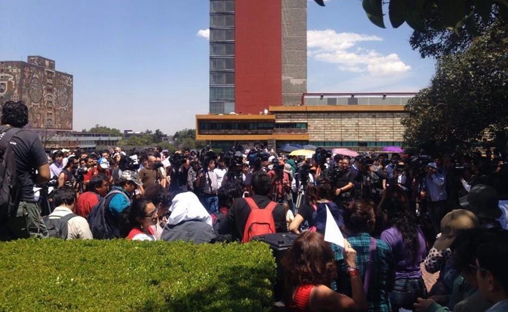Revientan mitin por la desocupación del auditorio Justo Sierra - alumnos-rectoria-unam