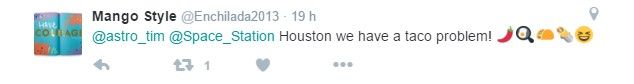 Así se ve un taco en el espacio - astronauta-tuit2