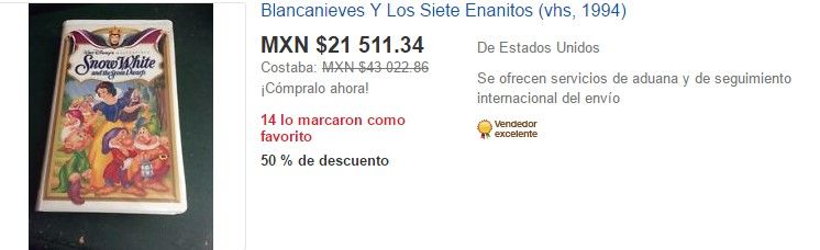 Los juguetes retro que cuestan fortunas - blancanieves-VHS