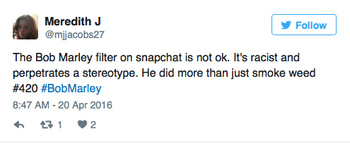 Filtro de Bob Marley causa escándalo en Snapchat - bob-3