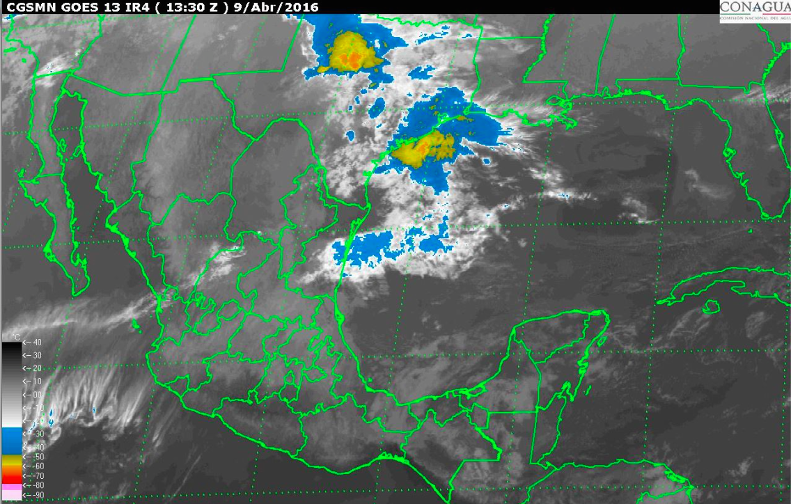 Prevén lluvias en el Valle de México - clima-infrarojo