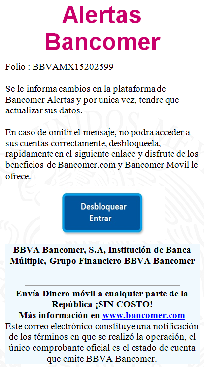 Condusef alerta por correo falso de Bancomer - com32_tabla