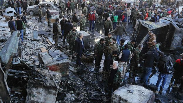 Al menos 15 muertos por atentado suicida en Damasco - damasco-bbc