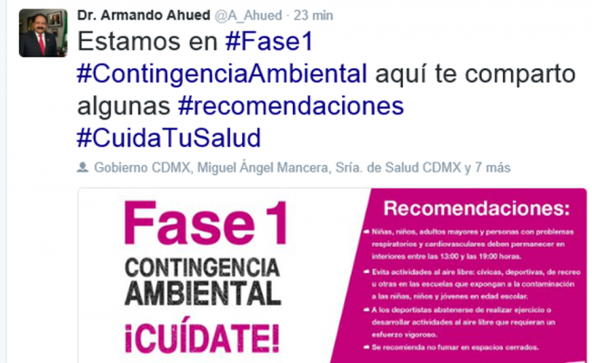Armando Ahued ofrece disculpas por tuit de la Contingencia Fase 1 - fase_ahued_0_0