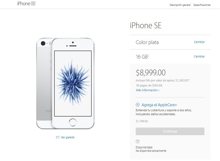 Apple presenta precios del iPhone SE para México - iphone-se-Página-Apple