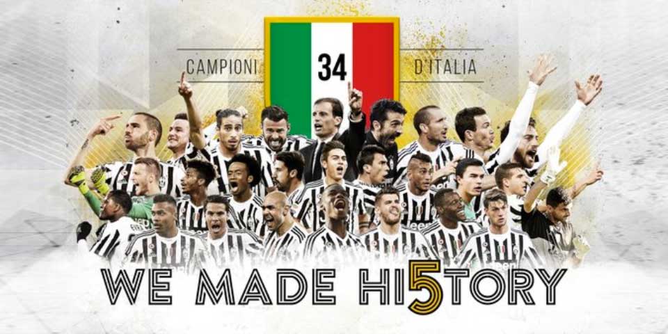 Juventus gana quinto scudetto seguido tras derrota del Napoli