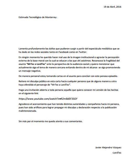 Video: exalumno del Tec ofrece su versión de los hechos - lord-tec