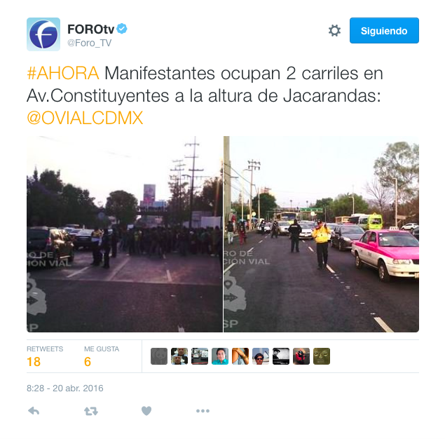 Autoridades piden a capitalinos anticipar su salida por manifestaciones - manifestantes-tw