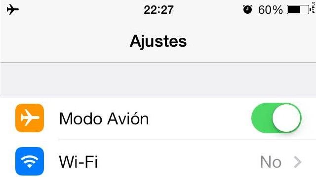 Consejos para ahorrar batería del iPhone - modo-avion