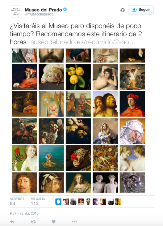 Treinta obras maestras en dos horas en el Museo del Prado - museo-twitter