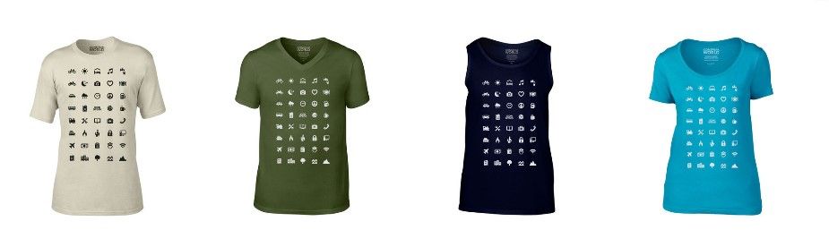 La playera que ayuda a los turistas a comunicarse en cualquier parte del mundo - playeras-íconos
