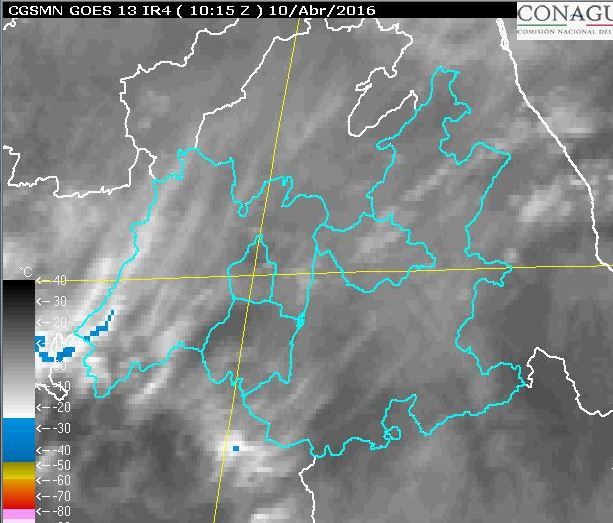 Pronostican clima caluroso en gran parte del país - satelite
