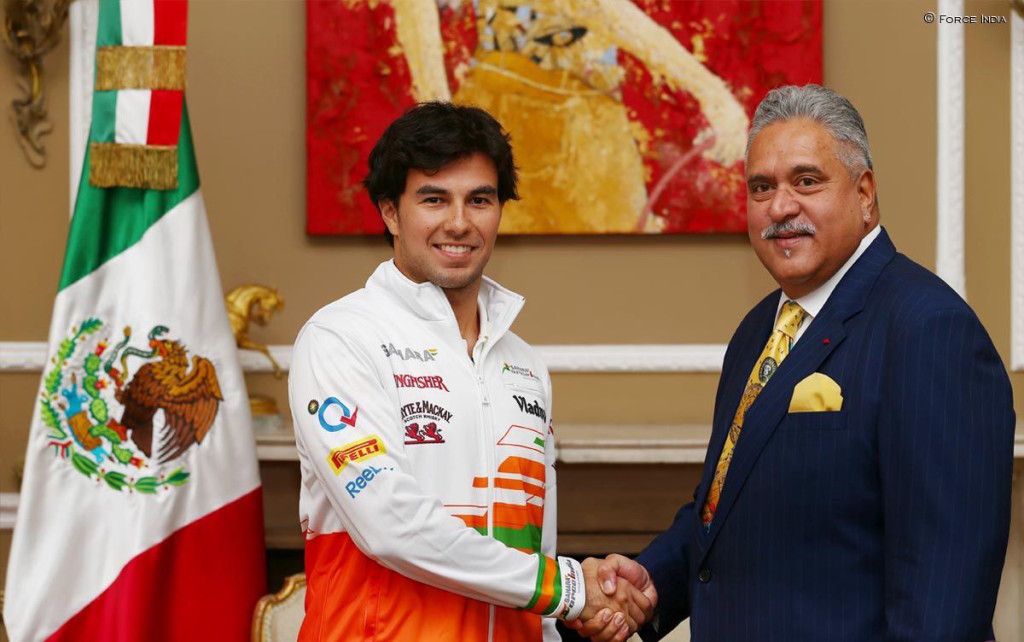 Emiten orden de aprehensión contra jefe de Force India - sergio-perez-Vijay-Mallya-1024x642
