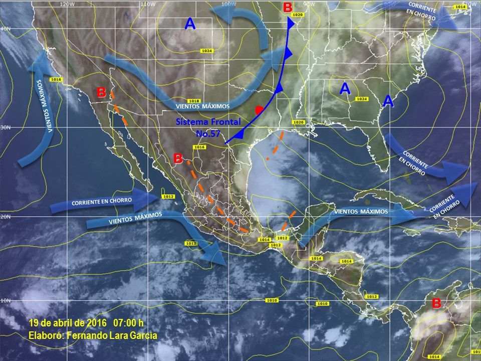 Prevén tormentas eléctricas y granizo en gran parte del país - sp19abr2016-07h_571614ae93894