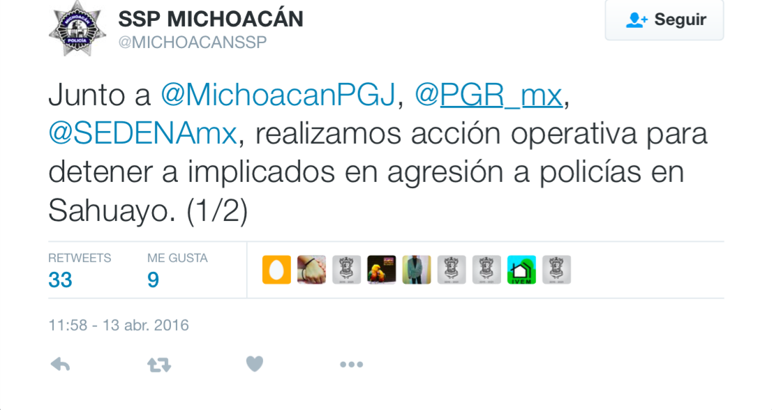 Muere un policía durante operativo en Michoacán - ssp-michoacán