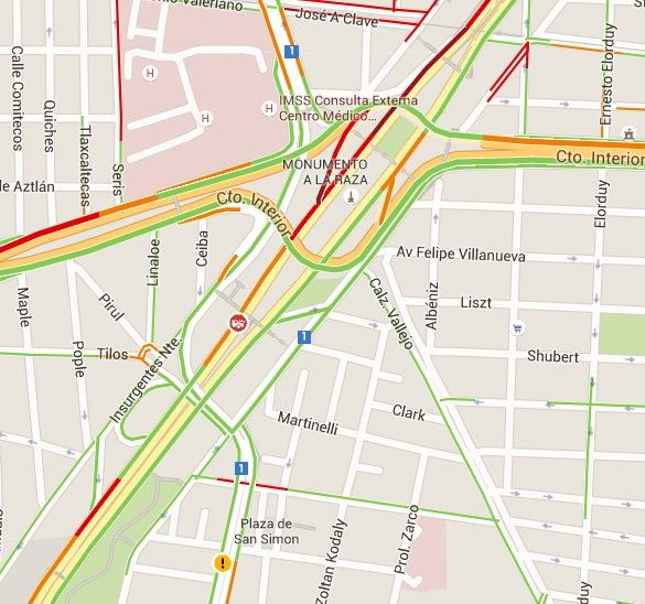 Tráiler se accidenta en Insurgentes Norte - trailer-la-raza-maps