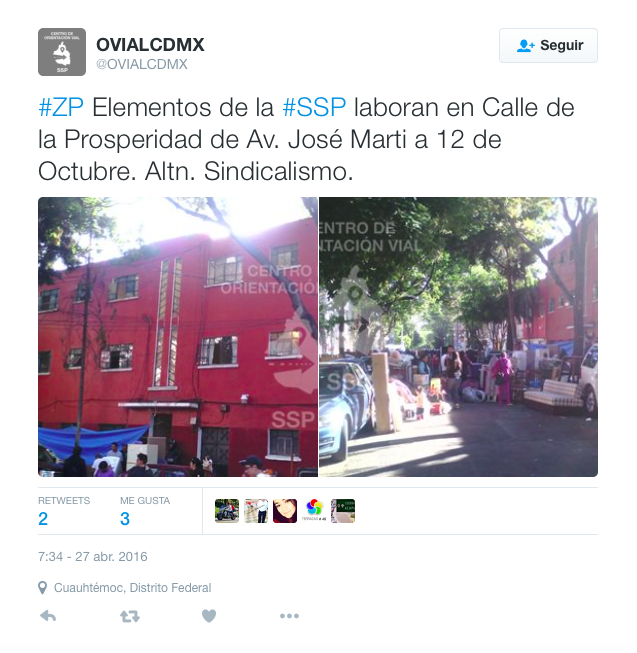 Desalojan edificio en Escandón - twitter-Ovial