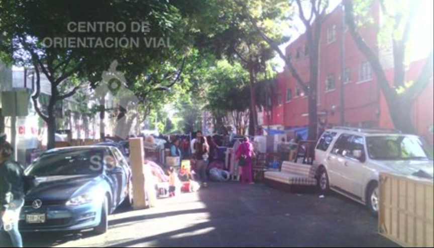 Desalojan edificio en Escandón - twitter-ovial-