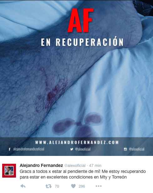 Alejandro Fernández cambia fecha de concierto en Torreón - Alejandro-fernández-Twitter