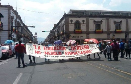CNTE bloqueará centros comerciales y vías de tren en Morelia