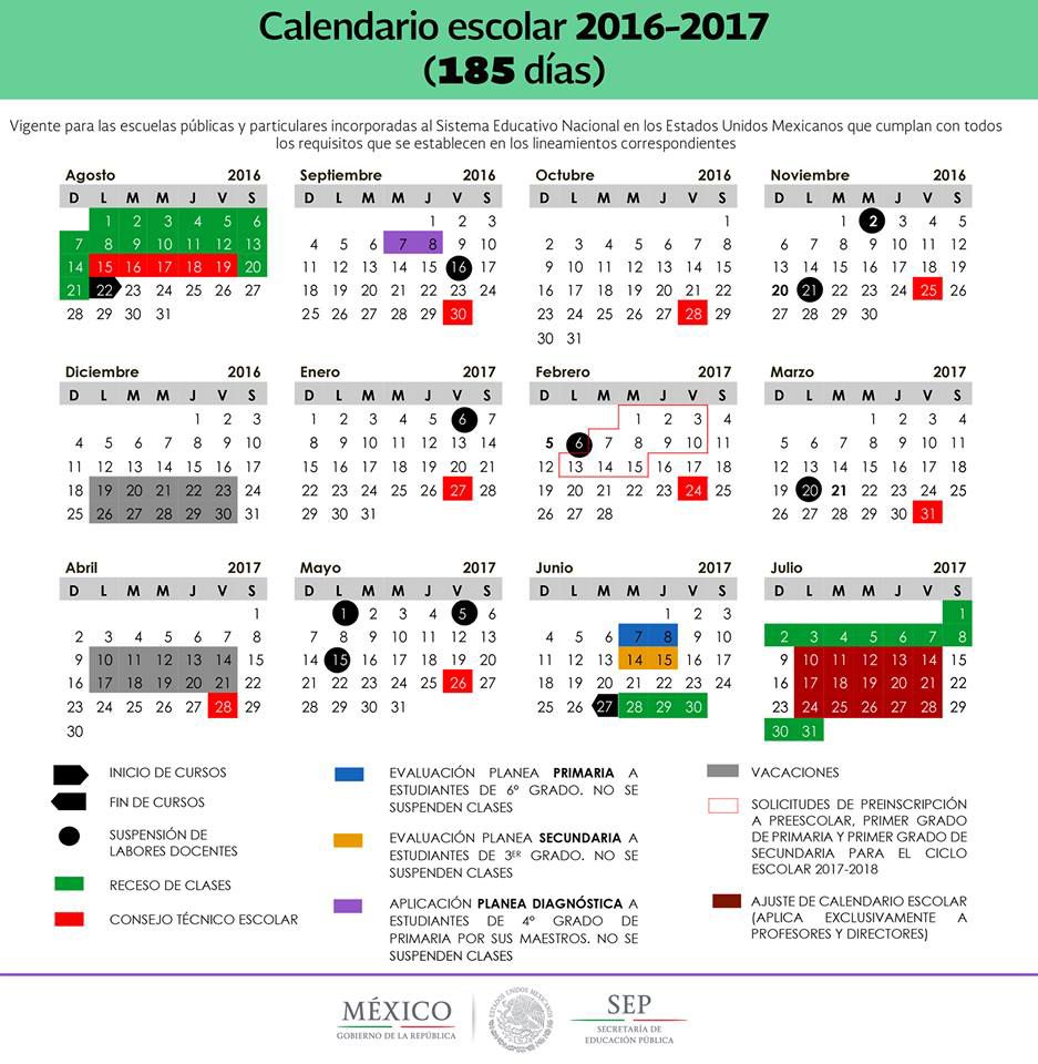SEP expide lineamientos para calendario escolar de 185 días - Calendario-Escolar-185-días