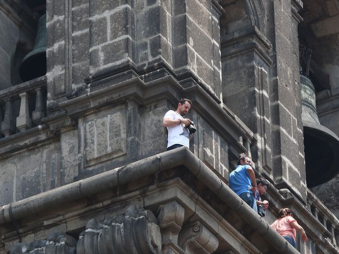 Hacen recorrido en la cornisa de la Catedral Metropolitana - Catedral-Metropolitana-cornisa-Héctor-López-Ramírez-Excelsior3