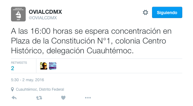 Este lunes se prevén cuatro concentraciones en la Ciudad de México - Concentración-Twitter-16-Centro