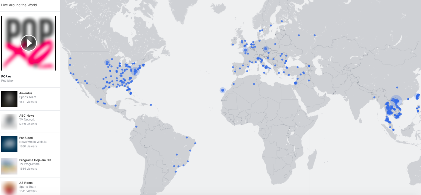 Facebook lanza mapa interactivo de videos en vivo - FB-mapa