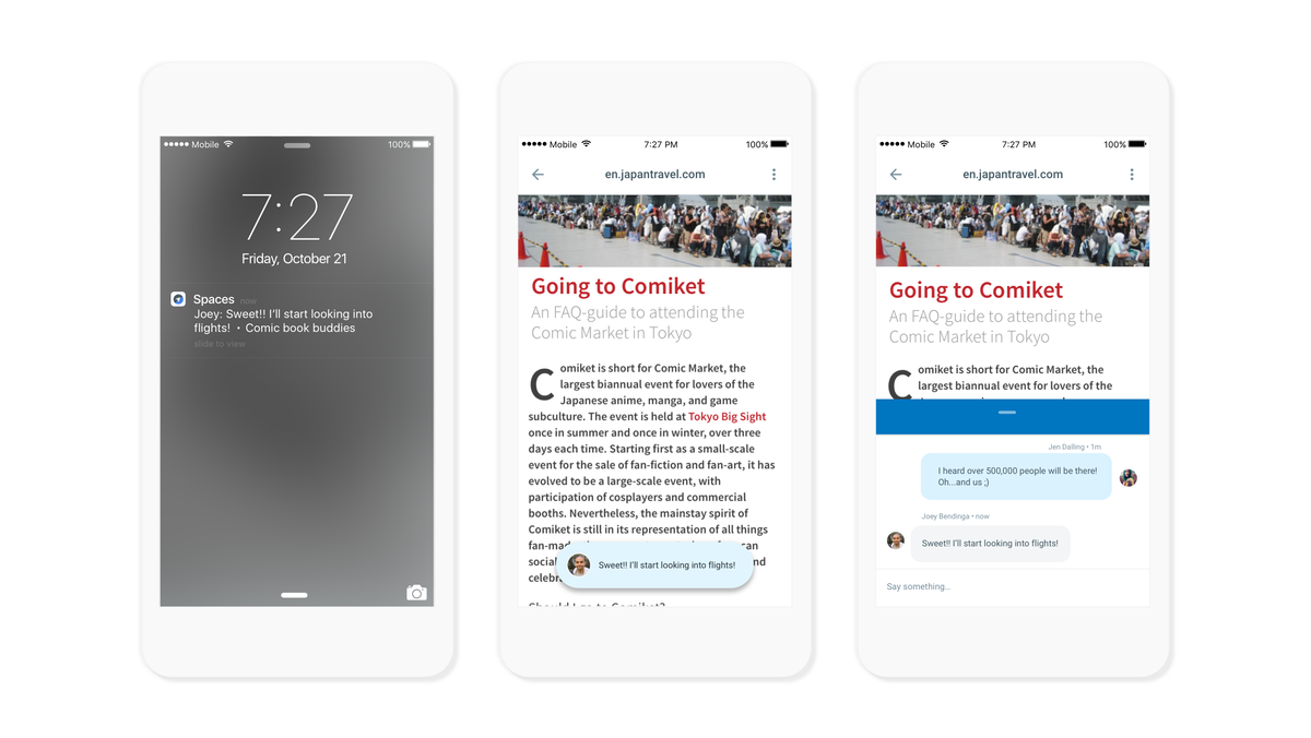 Google lanzó aplicación de mensajería - Google-Spaces-2