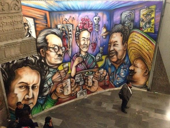 Los atractivos turísticos en el Metro de la Ciudad de México - Insurgentes-mural-mr_h4mbr3