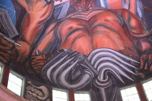 Sismo daña mural de Orozco en Guadalajara