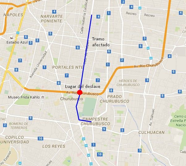 Deslave provoca suspensión parcial de Línea 2 del Metro - Linea-2-Metro