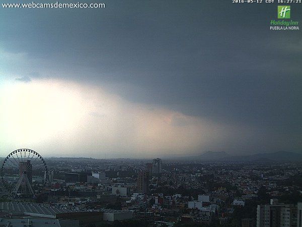 Fuertes lluvias en Puebla