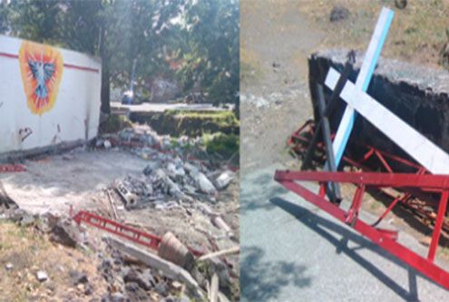 Delegación Tlalpan demuele por error la Capilla del Señor de los Trabajos - capilla-La-Razón