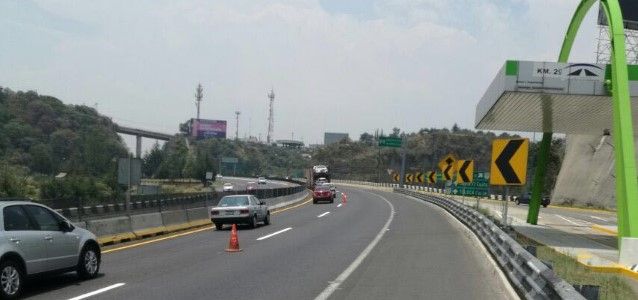 Reducen carriles en la Autopista Chamapa – La Venta