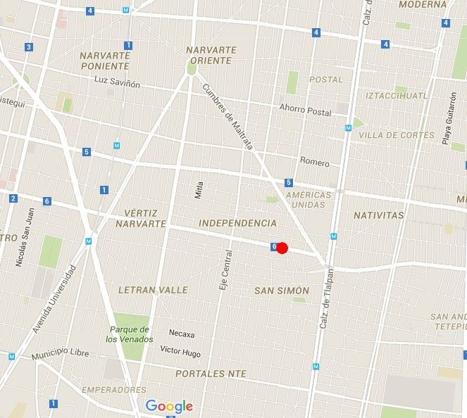 Tres heridos por choque de camión al sur de la Ciudad de México - choque-eje-6-sur-isabel-maps