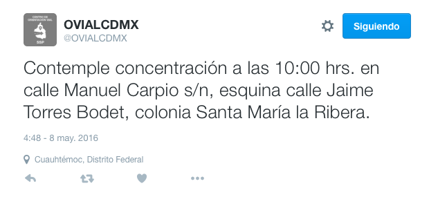 Eventos y concentraciones afectarán la circulación en la Ciudad de México - concentración-10-Twitter