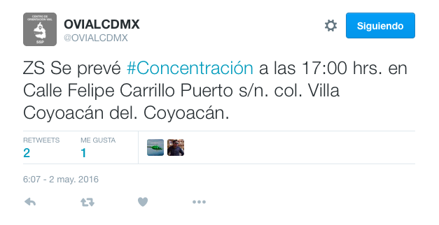Este lunes se prevén cuatro concentraciones en la Ciudad de México - concentración-17-twitter