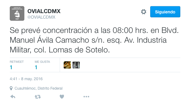 Eventos y concentraciones afectarán la circulación en la Ciudad de México - concentración-8-Twitter