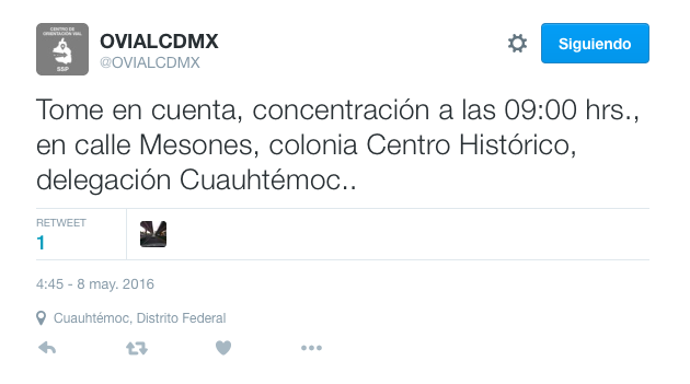 Eventos y concentraciones afectarán la circulación en la Ciudad de México - concentración-9-Twitter