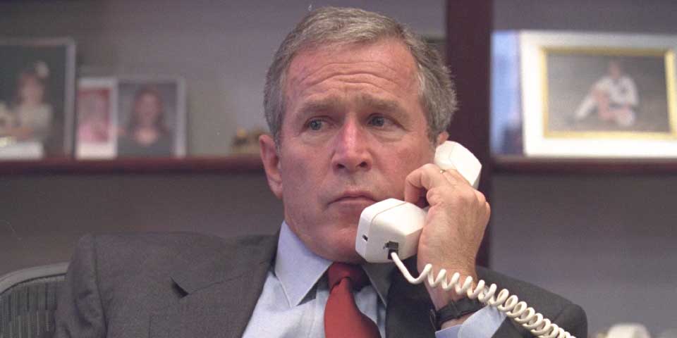 Fotos inéditas de George Bush tras los ataques del 9/11