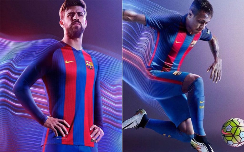 La nueva playera del Barcelona - gerard-pique-neymar-con-nueva-camiseta-del-barcelona-1464297898494-1024x638