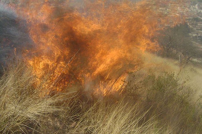 Se reaviva incendio en cerro de Morelia - incendio-cerro-La-voz-de-Michoacán-