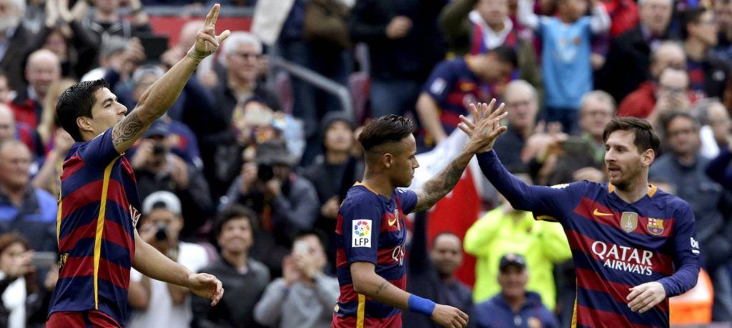Barcelona y Real Madrid van por el título - messi-neymar-suarez-1024x459